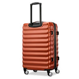 Samsonite Hard-Sided 24-Inch Lightweight Checked Medium Expandable Element Suitcase: Durable, 360° Spinner Wheels, Adjustable Telescopic Handle, TSA-Approved Lock - Copper Orange