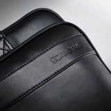 Samsonite Leather Slim Briefcase, Black, 16 Inch