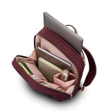 Samsonite Mobile Solutions 2 Essential Backpack - Work & Commuter Backpack with Padded Laptop Compartment, Front Zip Pocket with Key Leash, Water Bottle Sleeve, StackIt™ Strap - Merlot