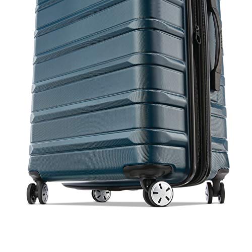 Samsonite Omni 2 Domestic Carry-On Luggage - 22x14x9 Airline-Approved - Features Expandable Polycarbonate Shell, 360° Wheels, TSA Lock - Amazon Exclusive - Nova Teal