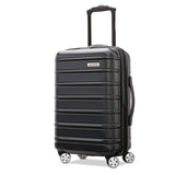 Samsonite Omni 2 Global Carry - On Spinner Luggage - Compact Size For International Travel - Airline - Approved - Features Expandable Polycarbonate Shell, 360° Wheels, USB Power Hub - Charcoal - Black
