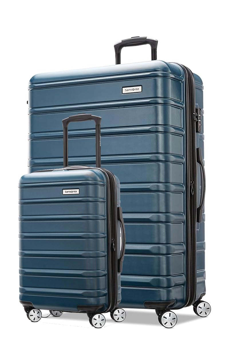 Samsonite Omni 2 Hardside 2 Piece Set - Includes Global Carry-On & Large Checked Suitcases - 360° Dual Spinner Wheels - Integrated TSA | Backpacks4Less