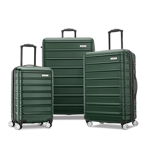 Samsonite Omni 2 Hardside 3 Piece Set - Includes Carry-On, Medium, & Large Checked Suitcases - 360° Dual Spinner Wheels - Integrated | Backpacks4Less