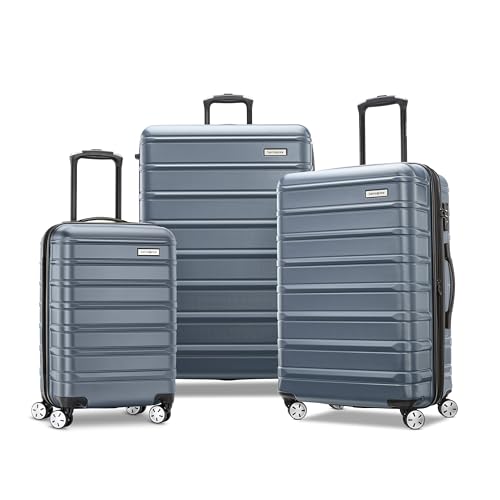 Samsonite Omni 2 Hardside 3 Piece Set - Includes Carry-On, Medium, & Large Checked Suitcases - 360° Dual Spinner Wheels - Integrated | Backpacks4Less