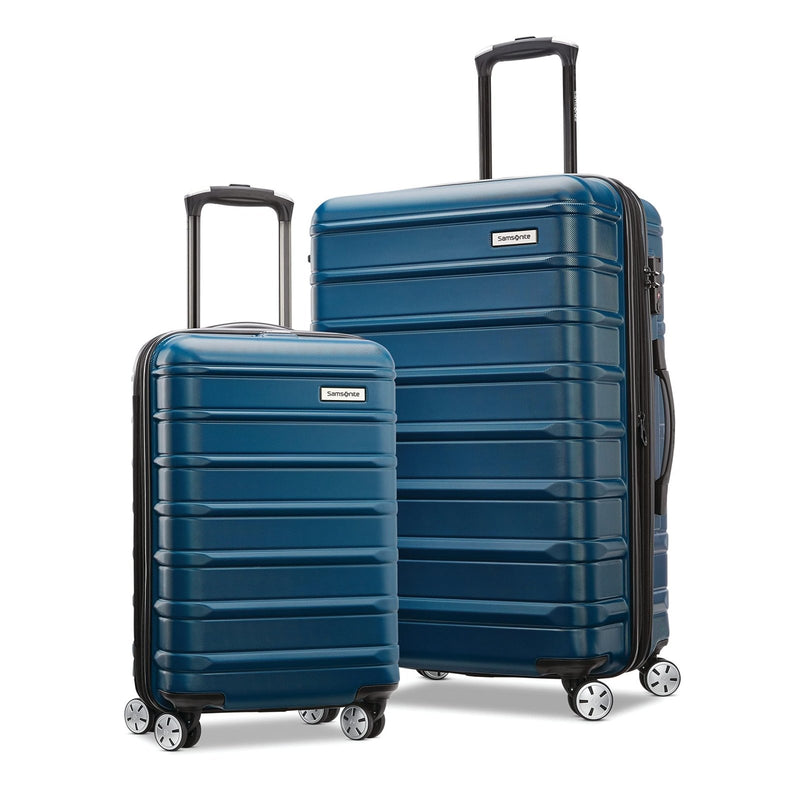 Samsonite Omni 2 Hardside Expandable Luggage with Spinner Wheels, 2 - Piece Set (19/24), Lagoon Blue