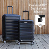 Samsonite Omni 2 Hardside Expandable Luggage with Spinner Wheels, 2 - Piece Set (19/24), Lagoon Blue