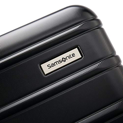 Samsonite Omni 2 Hardside Expandable Luggage with Spinner Wheels, 3 - Piece Set (19/24/28), Midnight Black