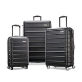 Samsonite Omni 2 Hardside Expandable Luggage with Spinner Wheels, 3 - Piece Set (19/24/28), Midnight Black