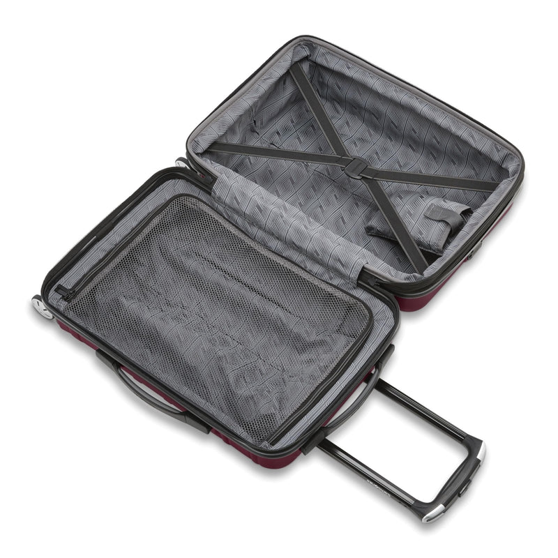 Samsonite Omni 2 Hardside Expandable Luggage with Spinner Wheels, 3 - Piece Set (19/24/28), Natural Merlot