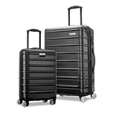Samsonite Omni 2 Hardside Expandable Luggage with Spinner Wheels, PRO 2PC SET (CO/M), Midnight Black