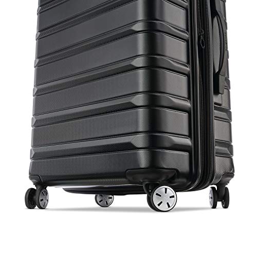 Samsonite Omni 2 Hardside Expandable Luggage with Spinner Wheels, PRO 2PC SET (CO/M), Midnight Black
