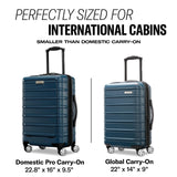 Samsonite Omni 2 International Carry - On Luggage with 360° Spinner Wheels - Scratch Resistant Hardshell - TSA, Airline - Approved - Expandable Polycarbonate Shell for Lightweight Travel - Rose Gold