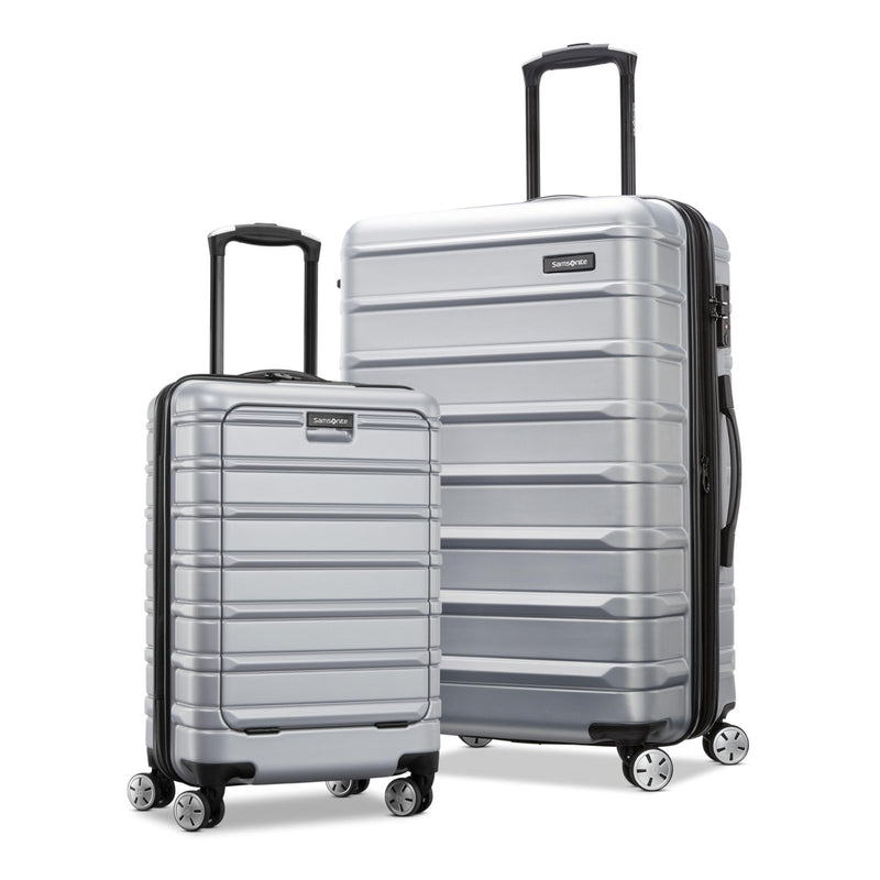 Samsonite Omni 2 Pro Hardside Expandable Luggage with Spinner Wheels, PRO 2PC SET (CO/M), Arctic Silver