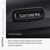 Samsonite Omni PC Hardside Expandable Luggage with Spinner Wheels, Black, 2 - Piece Set (20/24)