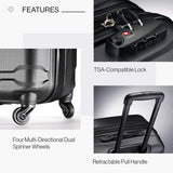 Samsonite Omni PC Hardside Expandable Luggage with Spinner Wheels, Black, 2 - Piece Set (20/24)
