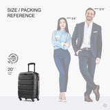 Samsonite Omni PC Hardside Expandable Luggage with Spinner Wheels, Black, 3 - Piece Set (20/24/28)