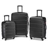 Samsonite Omni PC Hardside Expandable Luggage with Spinner Wheels, Black, 3 - Piece Set (20/24/28)