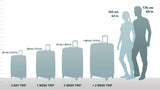 Samsonite Omni PC Hardside Expandable Luggage with Spinner Wheels, Caribbean Blue, Checked - Large 28 - Inch