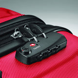Samsonite Omni PC Hardside Expandable Luggage with Spinner Wheels, Checked - Medium 24 - Inch, Red