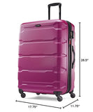 Samsonite Omni PC Hardside Expandable Luggage with Spinner Wheels, Radiant Pink, Checked - Medium 24 - Inch