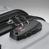 Samsonite Omni PC Hardside Expandable Luggage with Spinner Wheels, Silver, Checked - Medium 24 - Inch