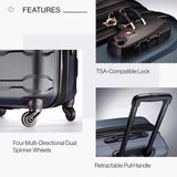 Samsonite Omni PC Hardside Expandable Luggage with Spinner Wheels, Teal, 3 - Piece Set (20/24/28)