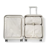 Samsonite Paralux Carry - On Luggage - Innovative Design - Quick Access Front Pocket - Dual Suspension Wheel Technology - TSA Lock - Expandable - Includes Removable Packing Cubes - Stone Grey