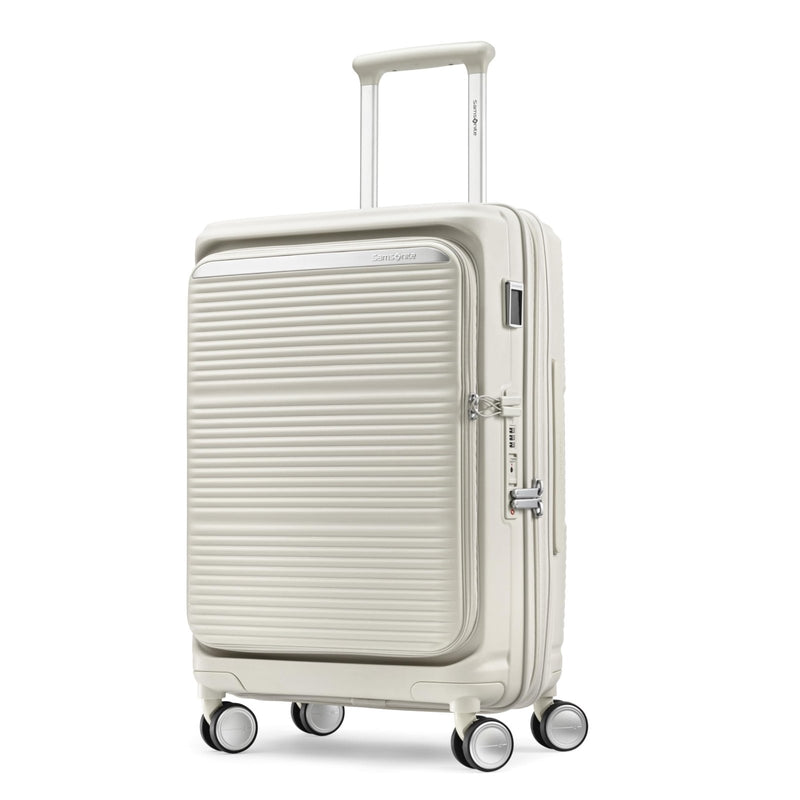 Samsonite Paralux Carry - On Luggage - Innovative Design - Quick Access Front Pocket - Dual Suspension Wheel Technology - TSA Lock - Expandable - Includes Removable Packing Cubes - Stone Grey
