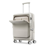 Samsonite Paralux Carry - On Luggage - Innovative Design - Quick Access Front Pocket - Dual Suspension Wheel Technology - TSA Lock - Expandable - Includes Removable Packing Cubes - Stone Grey