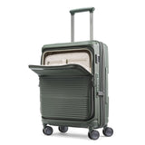 Samsonite Paralux Global Carry - On Luggage - Innovative Design - Quick Access Front Pocket - Dual Suspension Wheel Technology - TSA Lock - Expandable - Includes Removable Packing Cubes - Olive