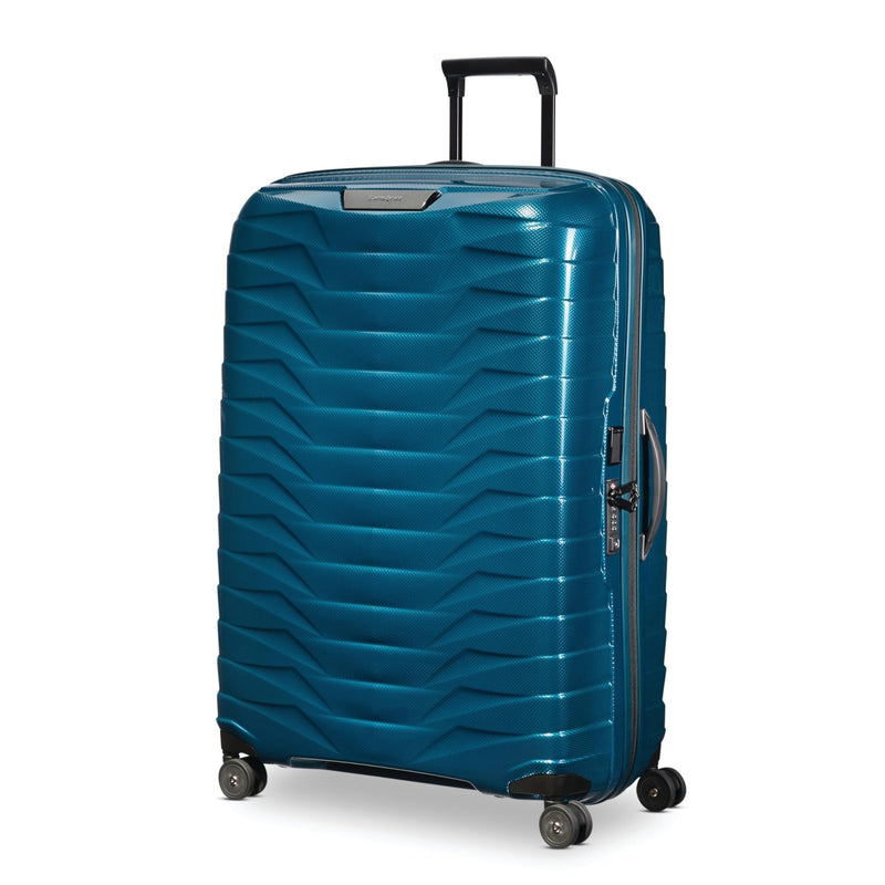 Samsonite Proxis X - Large Hardside Luggage with Dual Spinner Wheels - Innovative Roxkin™ Lightweight Shell With Ultimate Durability - Includes TSA Lock, Ergonomic Telescoping Handle - Petrol Blue