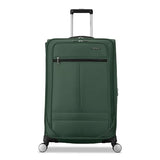 Samsonite Soft-Sided 25-Inch Lightweight Medium Checked Expandable Element Suitcase: Durable, 360° Spinner Wheels, Adjustable Telescopic Handle, 2 Front & 1 Side Pocket- Bistro Green