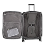 Samsonite Soft-Sided 25-Inch Lightweight Medium Checked Expandable Element Suitcase: Durable, 360° Spinner Wheels, Adjustable Telescopic Handle, 2 Front & 1 Side Pocket -Black