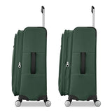 Samsonite Soft-Sided 25-Inch Lightweight Medium Checked Expandable Element Suitcase: Durable, 360° Spinner Wheels, Adjustable Telescopic Handle, 2 Front & 1 Side Pocket- Bistro Green