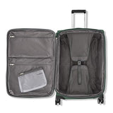 Samsonite Soft-Sided 25-Inch Lightweight Medium Checked Expandable Element Suitcase: Durable, 360° Spinner Wheels, Adjustable Telescopic Handle, 2 Front & 1 Side Pocket- Bistro Green