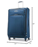 Samsonite Solyte DLX Softside Expandable Luggage with Spinner Wheels, Mediterranean Blue, Checked - Large 29 - Inch