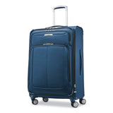 Samsonite Solyte DLX Softside Expandable Luggage with Spinner Wheels, Mediterranean Blue, Checked - Medium 25 - Inch
