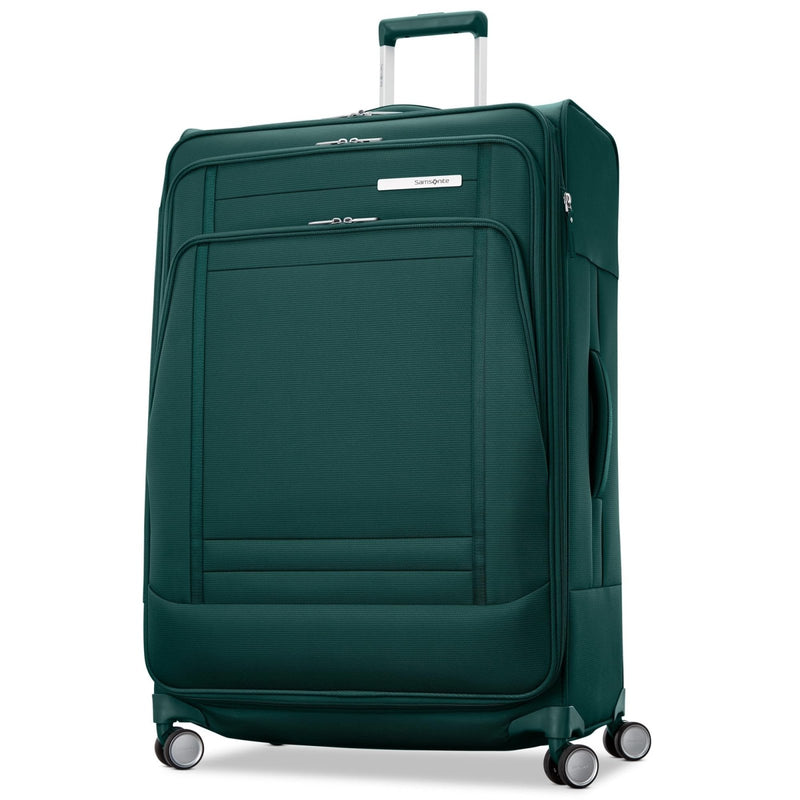Samsonite UpLIFT Lightweight Large Checked Softside Luggage with Spinner Wheels - Expandable - Airline - Approved, Polyester Soft Suitcase for Ultra Light Travel - Emerald Green