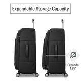 Samsonite UpLIFT Lightweight Medium Checked Softside Luggage with Spinner Wheels - Expandable - Airline - Approved, Polyester Soft Suitcase for Ultra Light Travel - Black