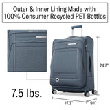 Samsonite UpLIFT Lightweight Medium Checked Softside Luggage with Spinner Wheels - Expandable - Airline - Approved, Polyester Soft Suitcase for Ultra Light Travel - Elemental Blue