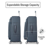 Samsonite UpLIFT Lightweight Medium Checked Softside Luggage with Spinner Wheels - Expandable - Airline - Approved, Polyester Soft Suitcase for Ultra Light Travel - Elemental Blue