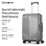 Samsonite UpLIFT X - Large Checked Hardside Luggage with Spinner Wheels - Airline - Approved, TSA Lock, Adjustable Handle System - Polycarbonate Hard Suitcase for Ultra Lightweight Travel - Silver Shimmer