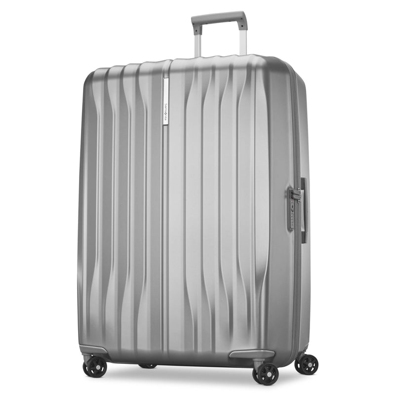 Samsonite UpLIFT X - Large Checked Hardside Luggage with Spinner Wheels - Airline - Approved, TSA Lock, Adjustable Handle System - Polycarbonate Hard Suitcase for Ultra Lightweight Travel - Silver Shimmer