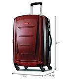 Samsonite Winfield 2 Hardside Expandable Luggage with Spinner Wheels, Burgundy, Checked - Medium 24 - Inch