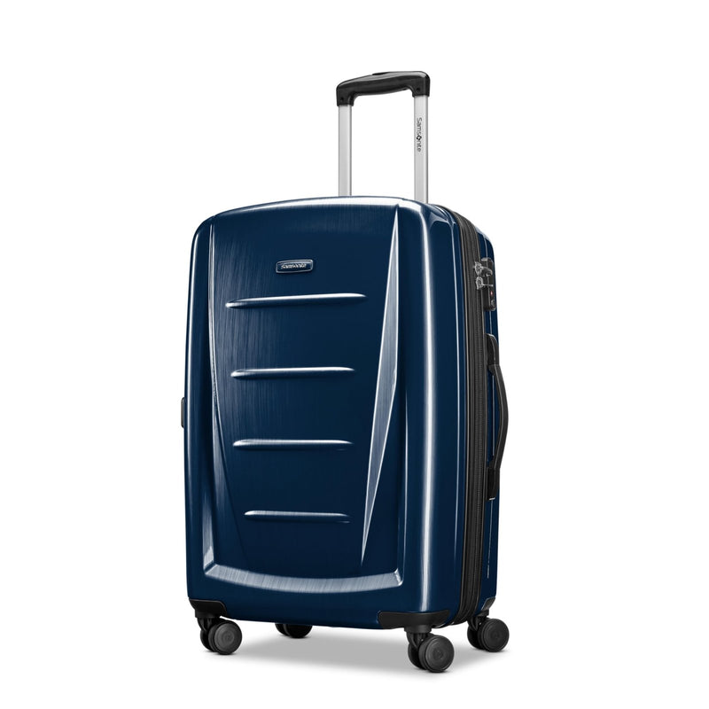 Samsonite Winfield 2 Hardside Expandable Luggage with Spinner Wheels, Navy, Checked - Medium 24 - Inch