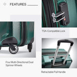 Samsonite Winfield 3 DLX Hardside Expandable Luggage with Spinners, Checked - Large 28 - Inch, Emerald