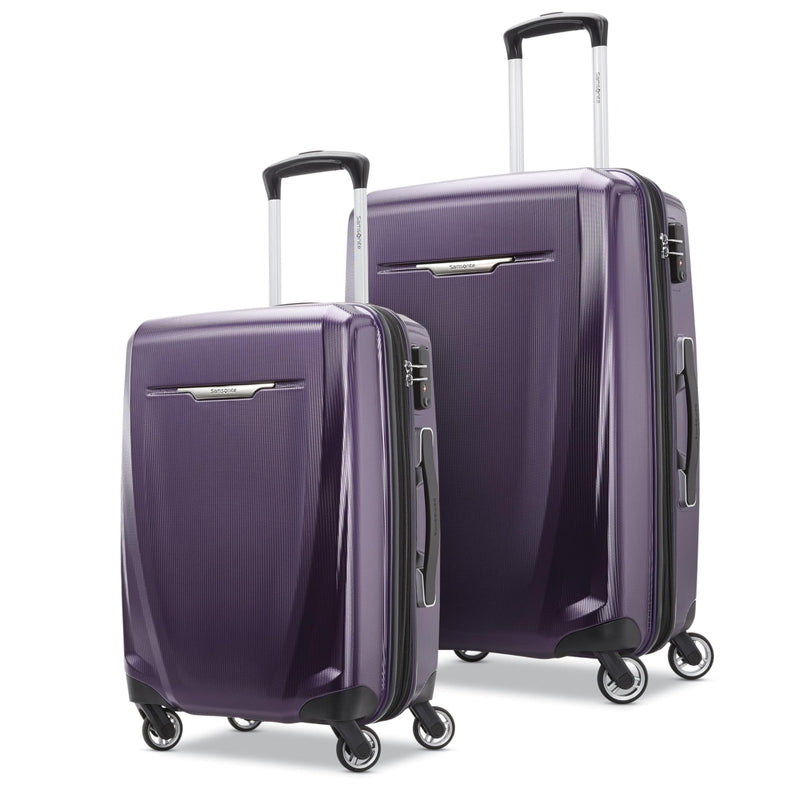 Samsonite Winfield 3 DLX Hardside Expandable Luggage with Spinners, Purple, 2 - Piece Set (20/25)