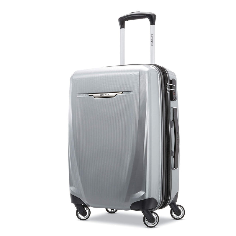 Samsonite Winfield 3 DLX Hardside Expandable Luggage with Spinners, Silver, Carry - On 20 - Inch