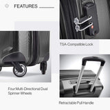 Samsonite Winfield 3 DLX Hardside Luggage with Spinners, 3 - Piece Set (20/25/28), Graphite Grey