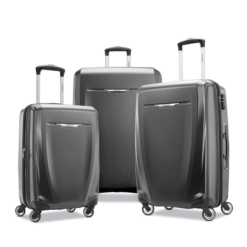 Samsonite Winfield 3 DLX Hardside Luggage with Spinners, 3 - Piece Set (20/25/28), Graphite Grey